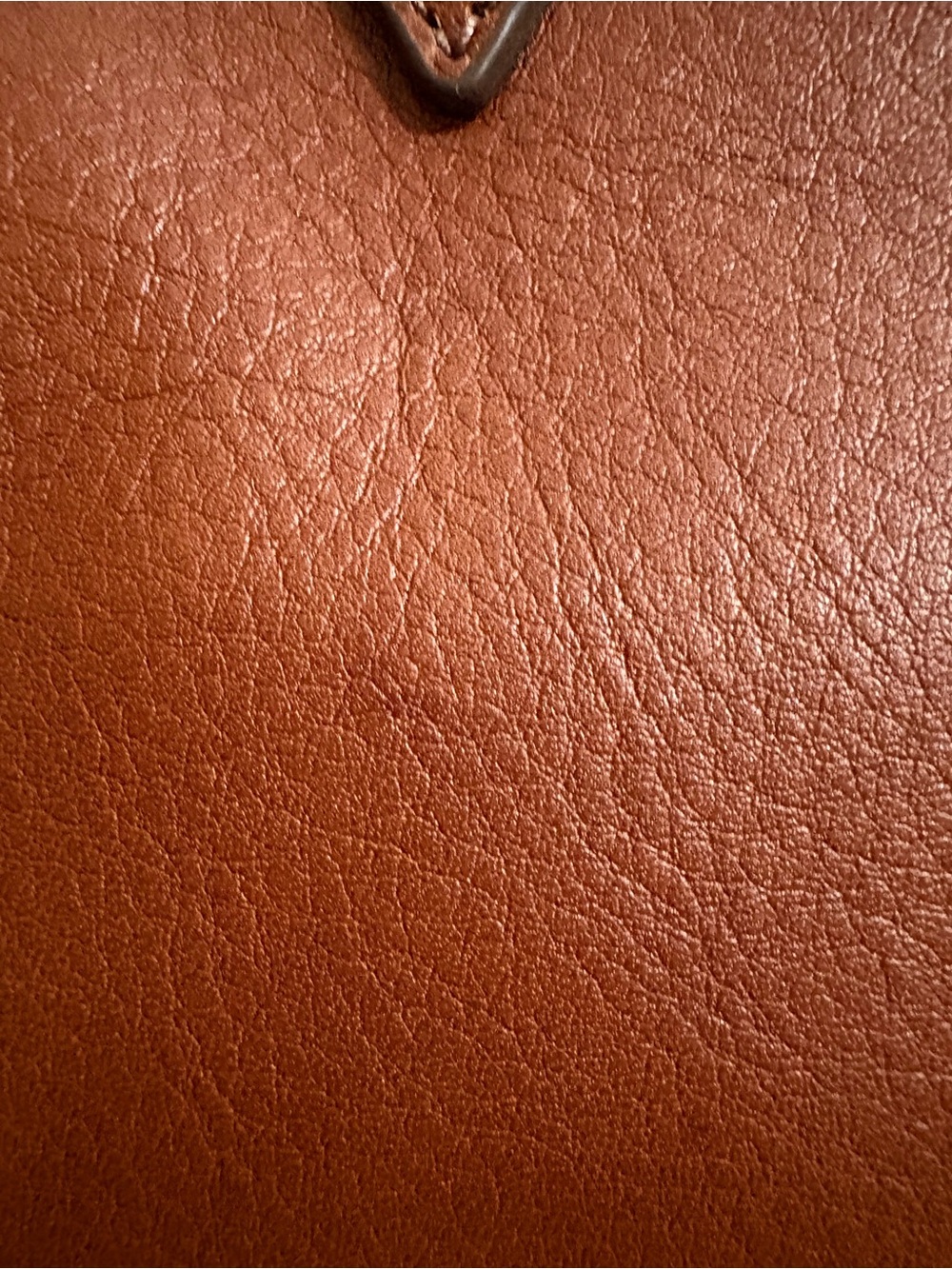 Fossil Cognac Leather Satchel with Top Handles - Picture 3 of 6